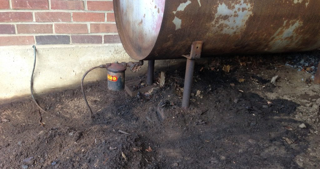 Leaking heating oil tank on Long Island needing replacement